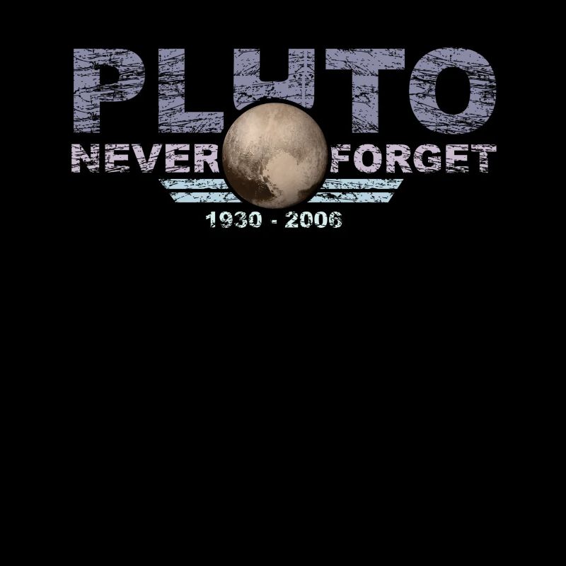Never Forget Pluto Design Retro Style Funny Space