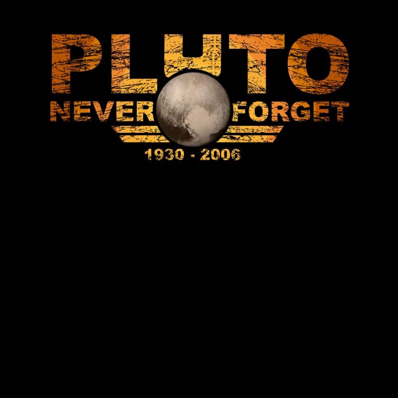 Never Forget Pluto Design Retro Style Funny Space