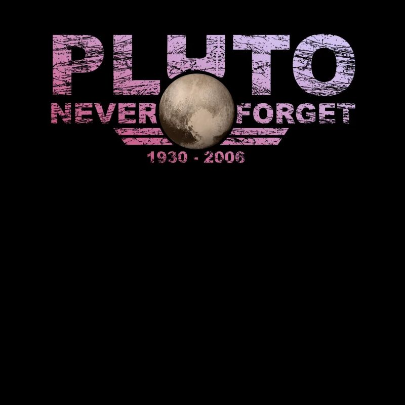 Never Forget Pluto Design Retro Style Funny Space