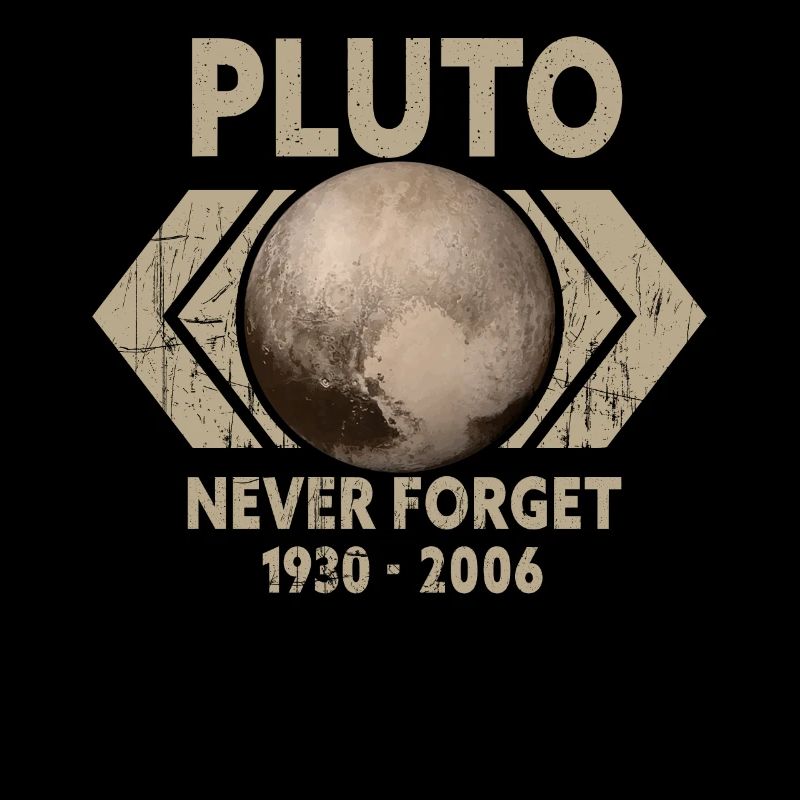 Never Forget Pluto Design Retro Style Funny Space