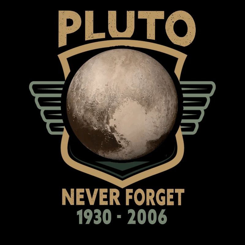 Never Forget Pluto Design Retro Style Funny Space