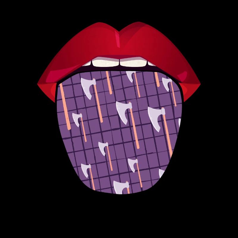 Axtwerfen Axtwerfer Lippen
