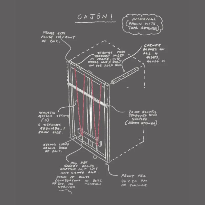 Cajon Box Drum Instrument Peruvian Cajon