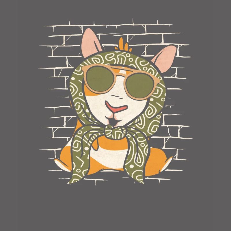 Cochon d’Inde Cochon d’Inde Lunettes de soleil Echarpe