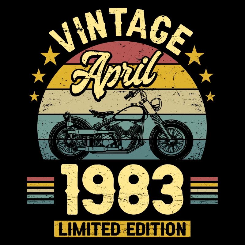 Oldtimer-Biker geboren April 1983 40-jähriges Jubiläum