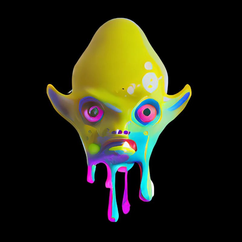 Farbenfroher Alien