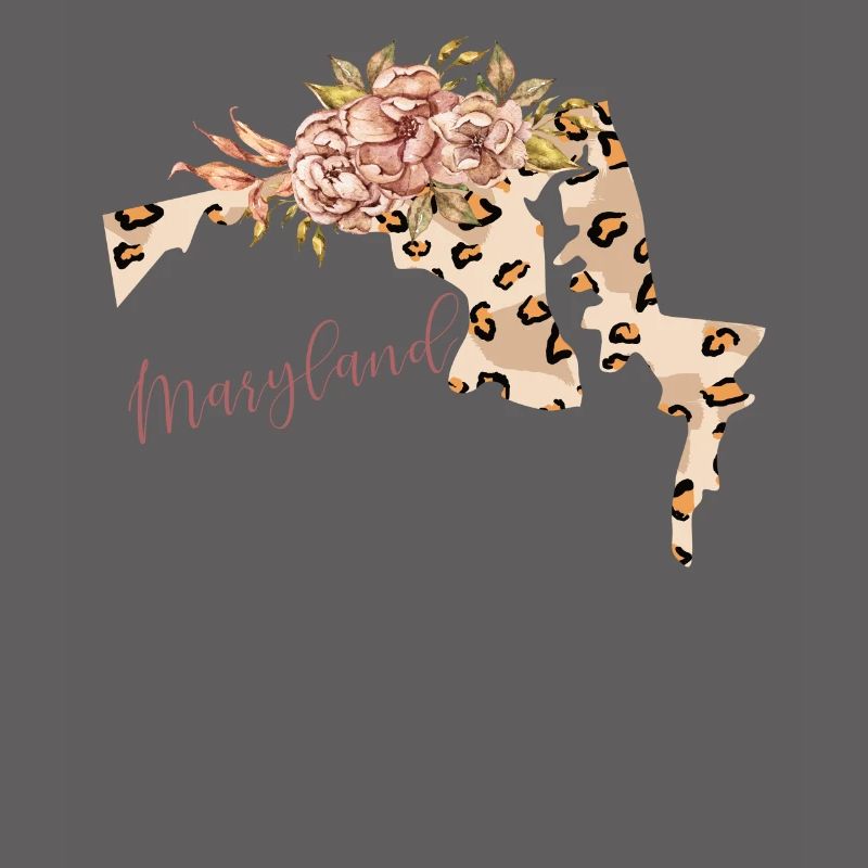 Maryland Leopard Pattern Map Leo