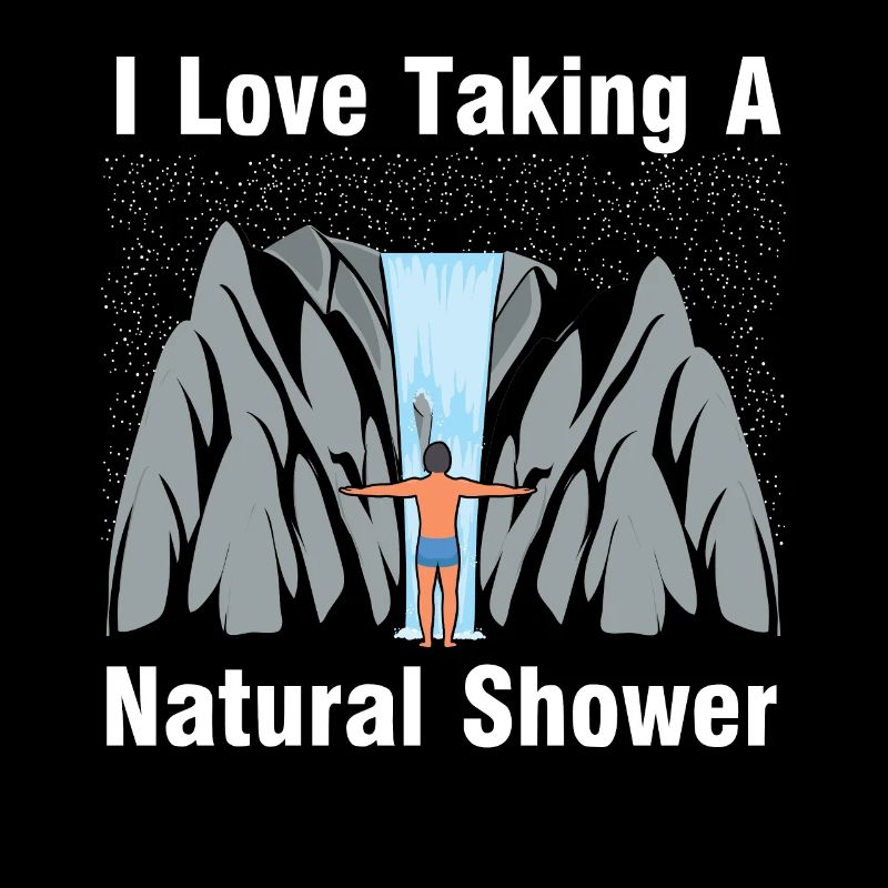 Man Under Waterfall - Douche naturelle