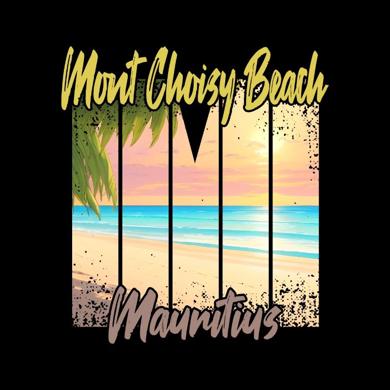 Coucher de soleil sur la plage de Mont Choisy