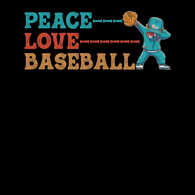 Mädchen Frieden Liebe Baseball