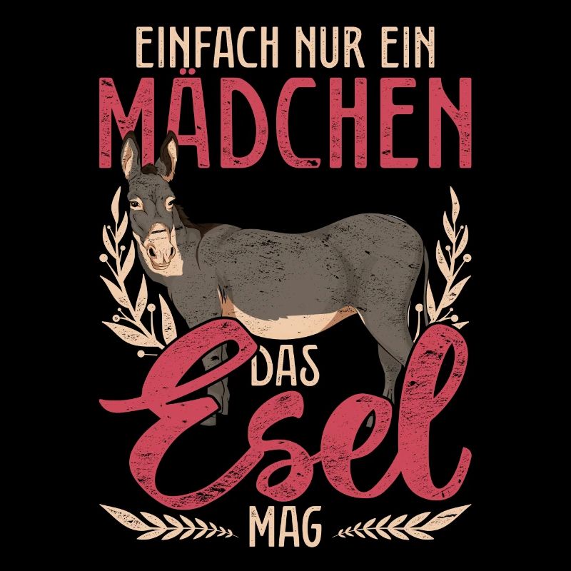 Einfach nur ein Mädchen das Esel mag Bauer Esel