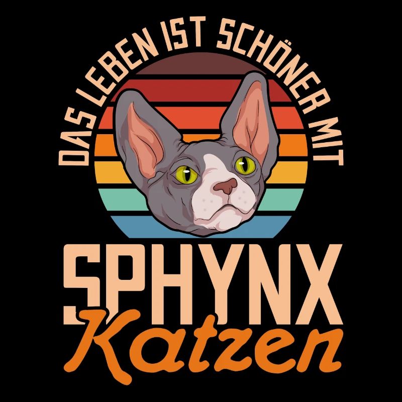 Okkult Sphinx Katze Geschenk Retro Sphynx Katze