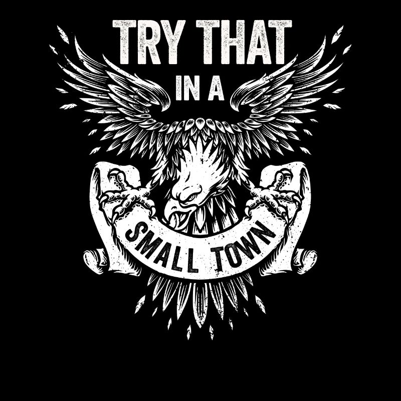 Try That In A Small Town American Flag Eagle