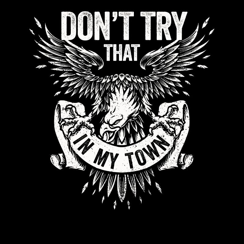 Try That In A Small Town American Flag Eagle