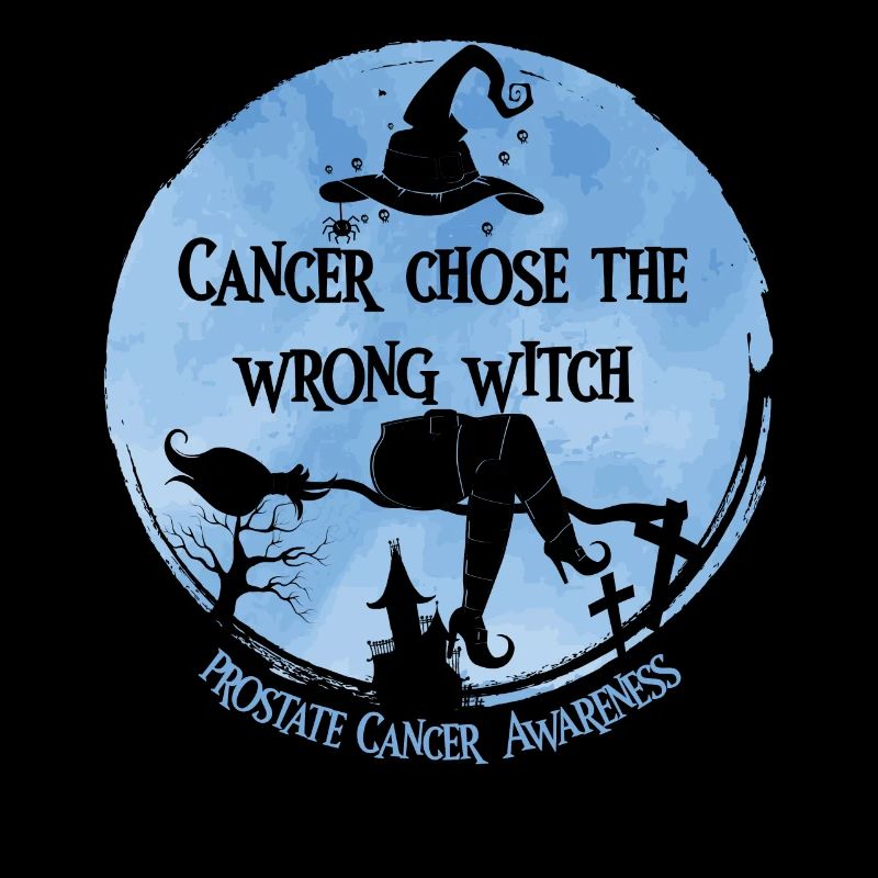 Cancer Witch Light Blue Prostate Cancer