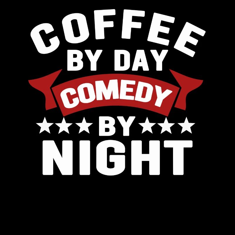 Kaffee bei Tag Comedy bei Nacht Komiker
