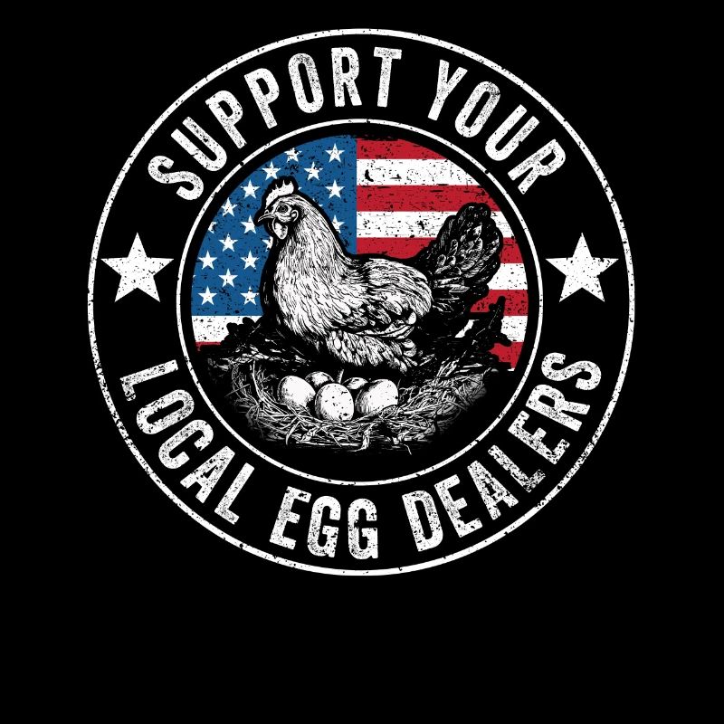 Lokaler Eierhändler American Flag Farmer