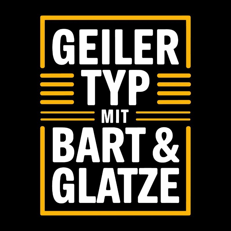 Typ mit Bart und Glatze, Männer Haarausfall Glatze