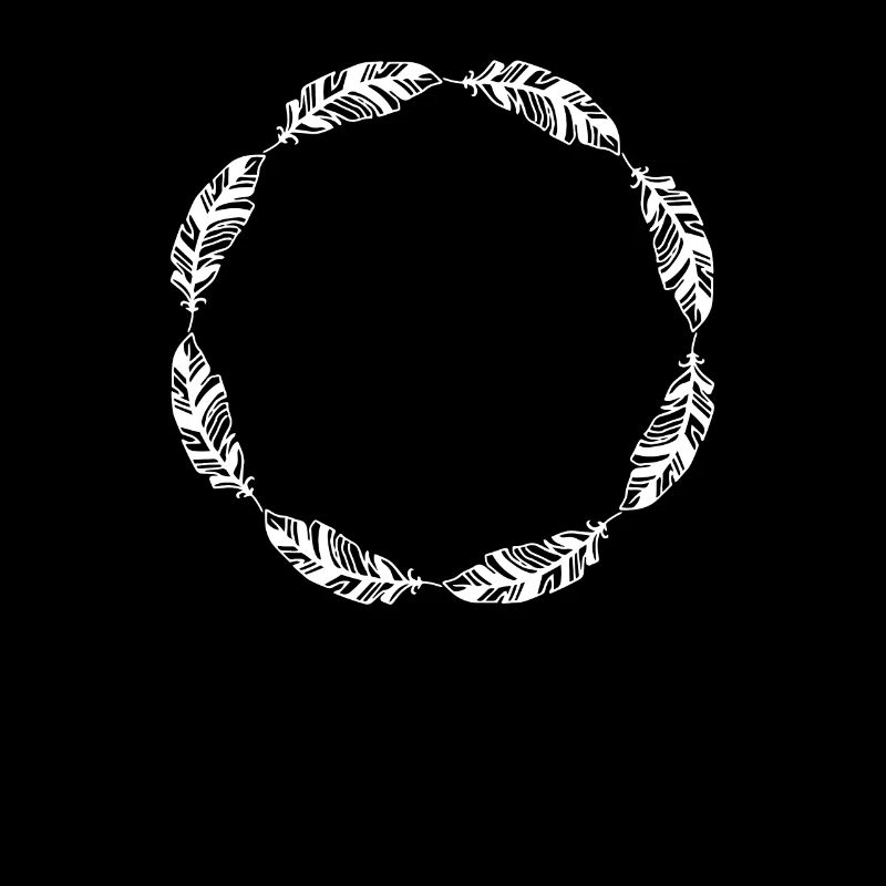 Conception de plumes de plume de cadre de cercle de contour