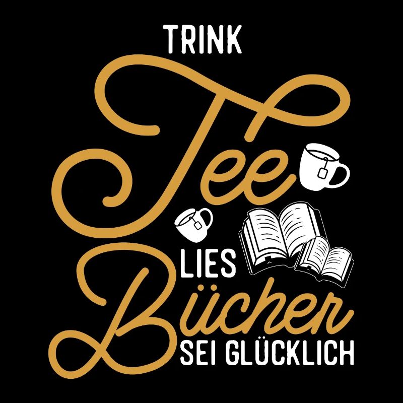 Leseratte Tee Spruch Bücherwurm