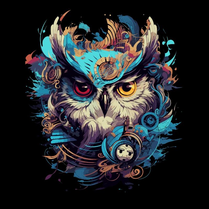 Coole Steampunk Eule