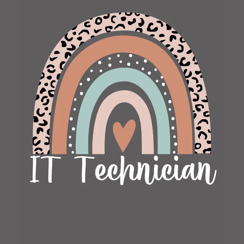 IT Technician Rainbow Leopard Funny IT Technician