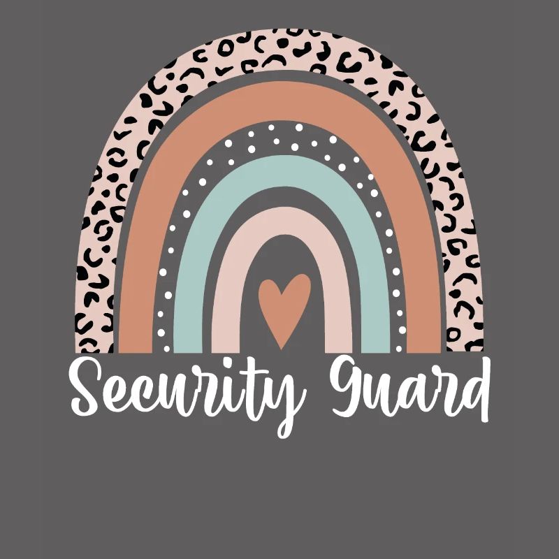 Security Guard Rainbow Leopard Funny Security