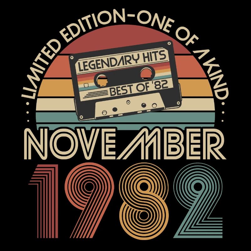 November 1982 Born Retro Birthday