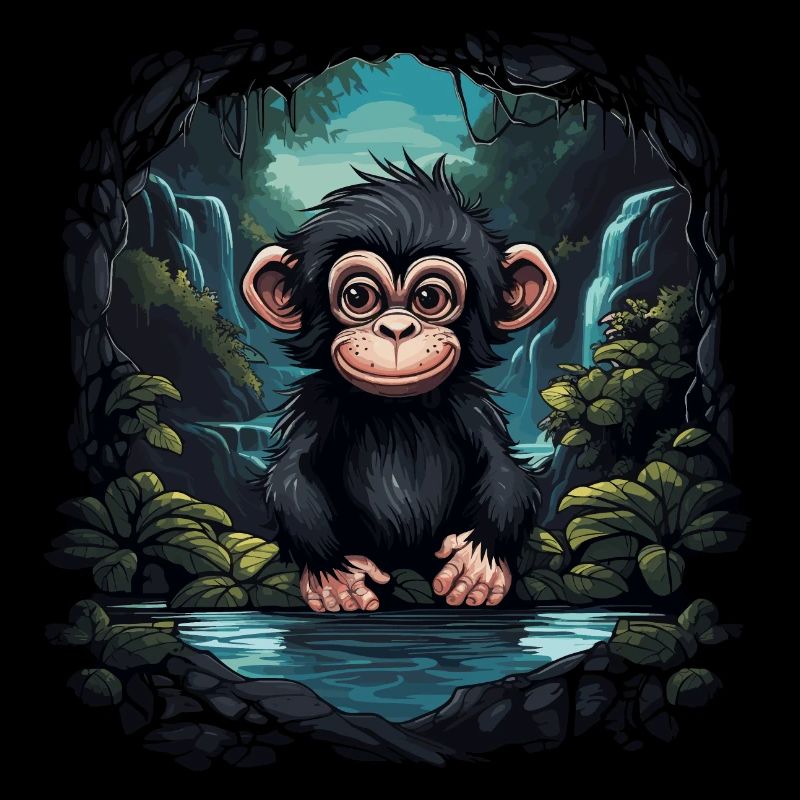 Chimpanzee Monkey Animal Baby Cub Monkey