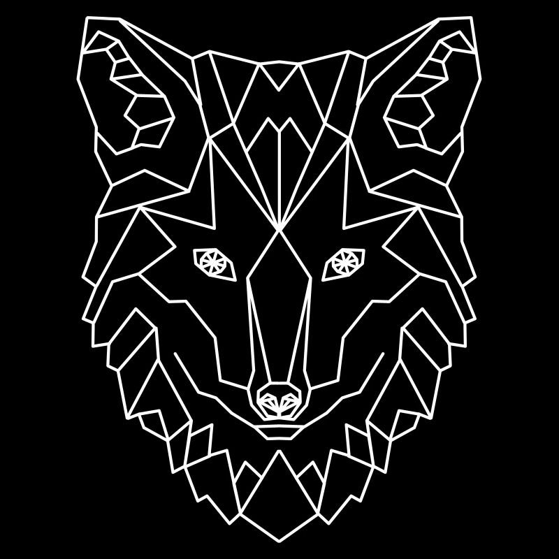 Fuchs Wolf Hund Geometric