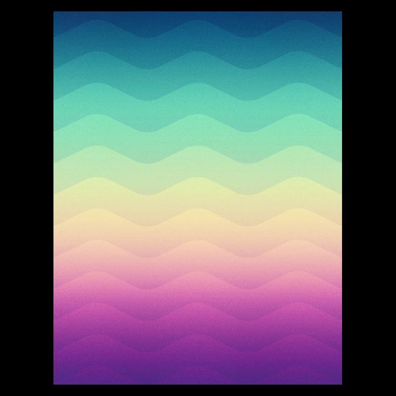 Minimal Geometry Waves (Rainbow) - Phone Case