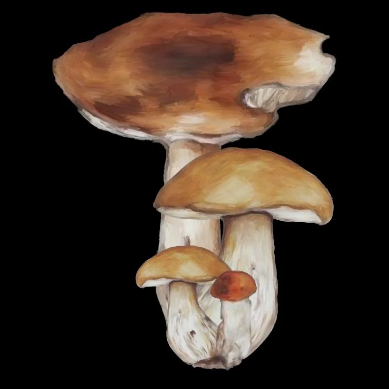 Forest Mushroom Watercolor Pattern