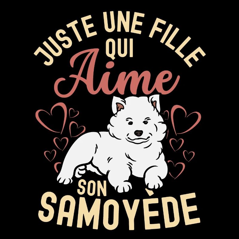 Amant de chiot Samoyède mignon Kawaii