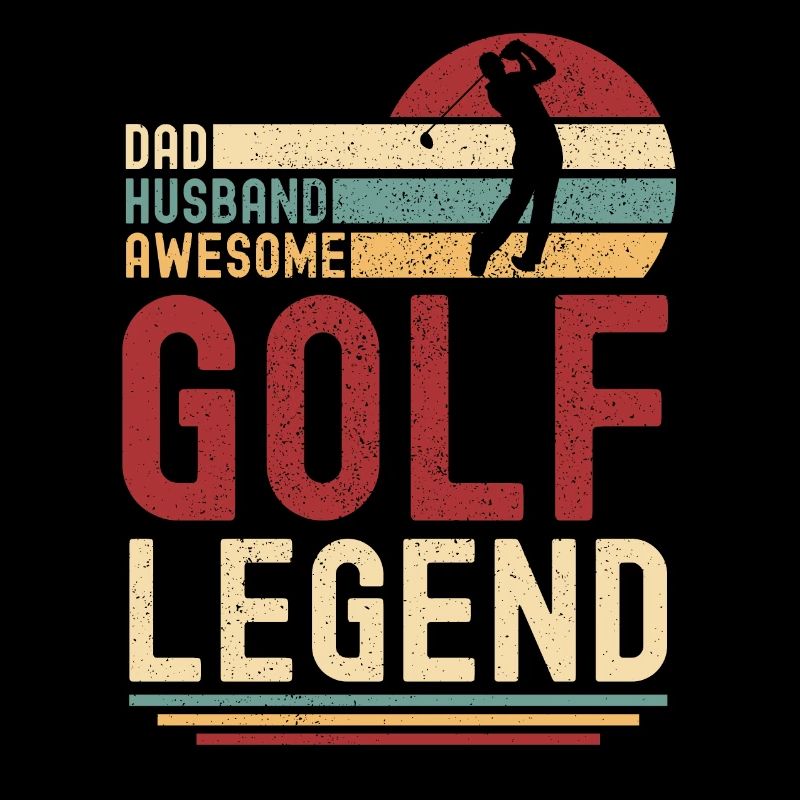 Ehemann Vater Golf Legende Retro Vintage
