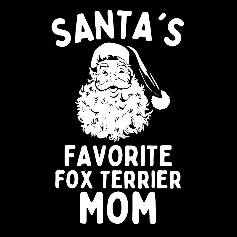 Noël Fox Terrier maman Père Noël Chien préféré