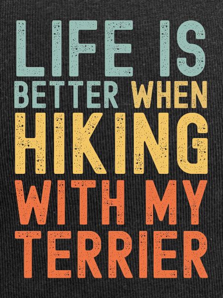 Terrier Hiking dog retro