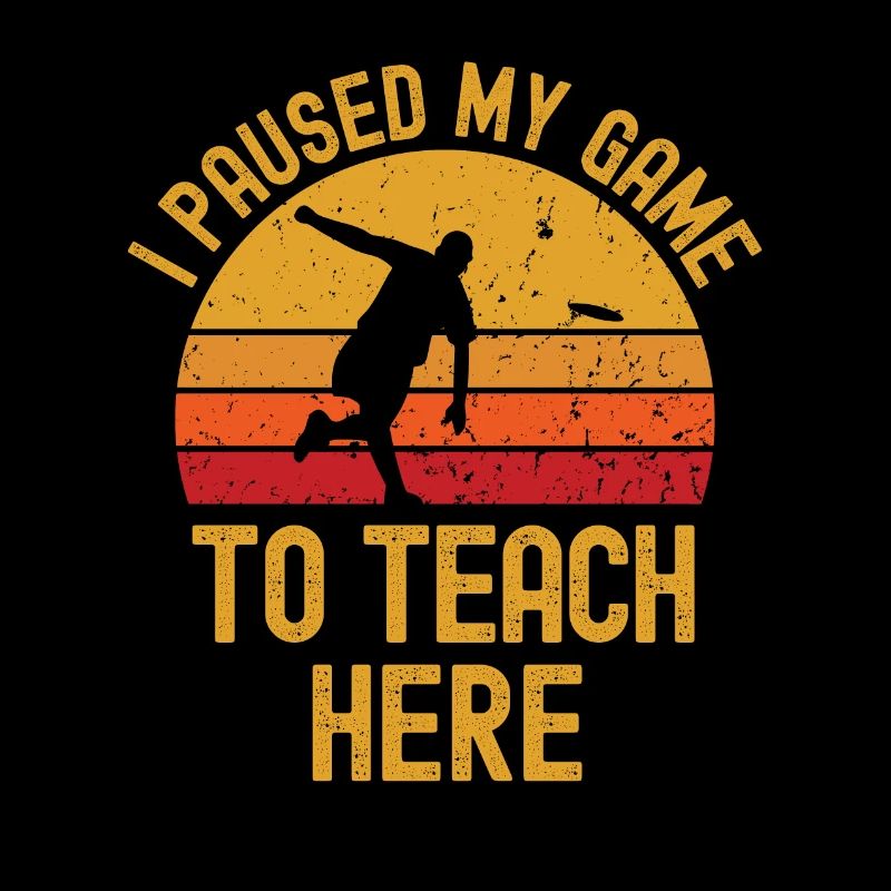 Frisbee et professeur rétro vintage