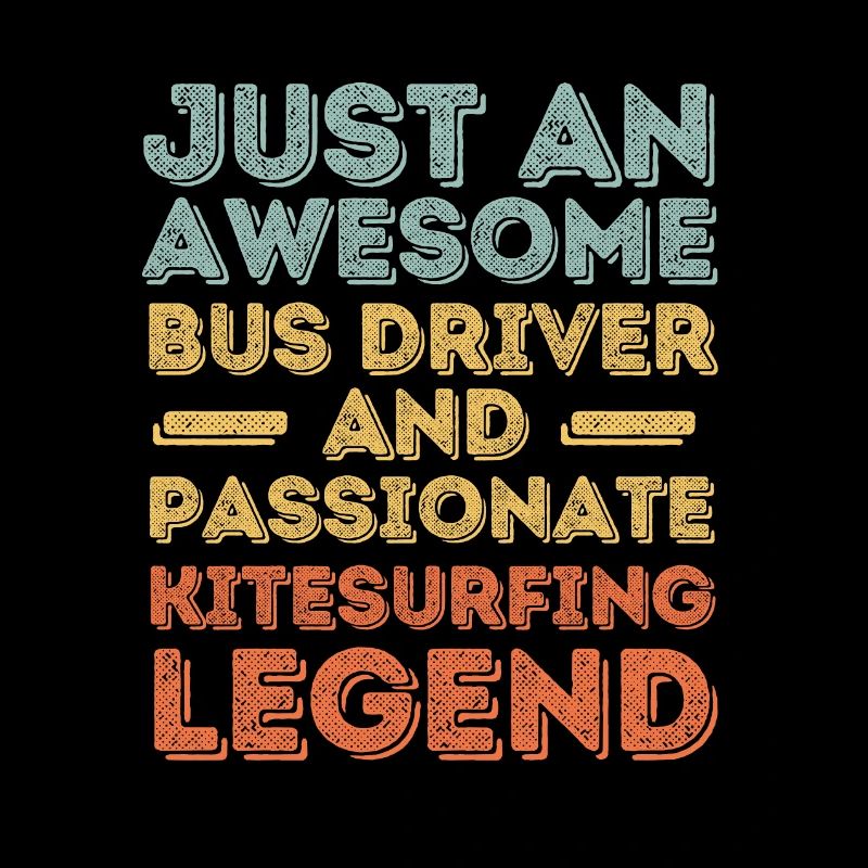 Bus driver kitesurfing retro