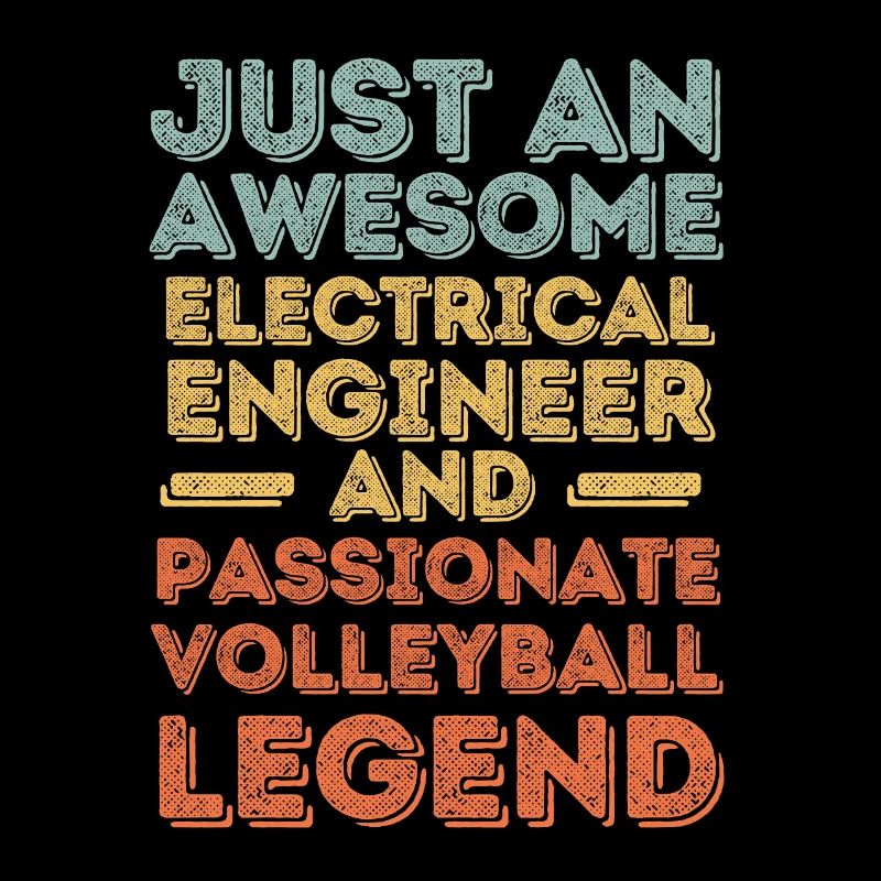 Electrical Engineer Volleyball retro
