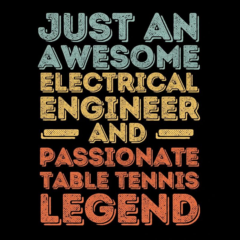 Electrical engineer table tennis retro