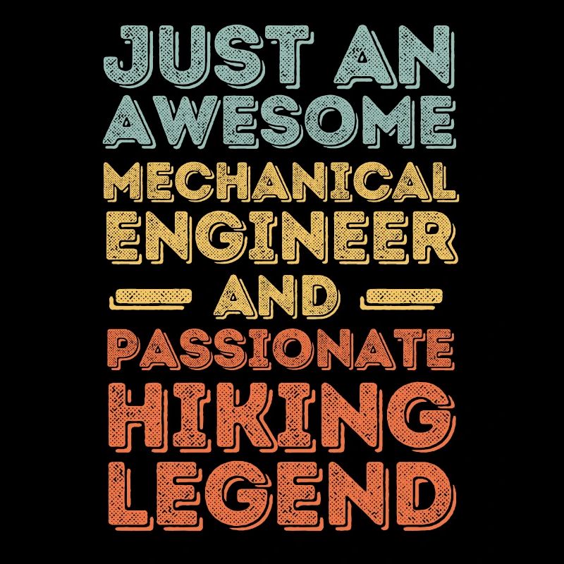 Mechanical Engineer Hiking retro