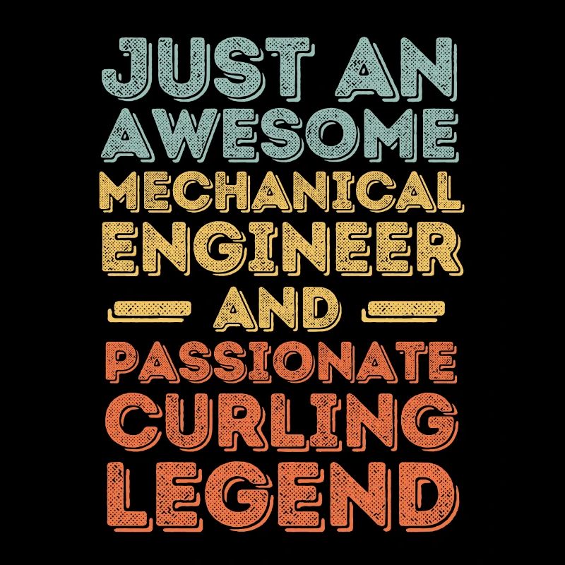 Mechanical Engineer Curling retro