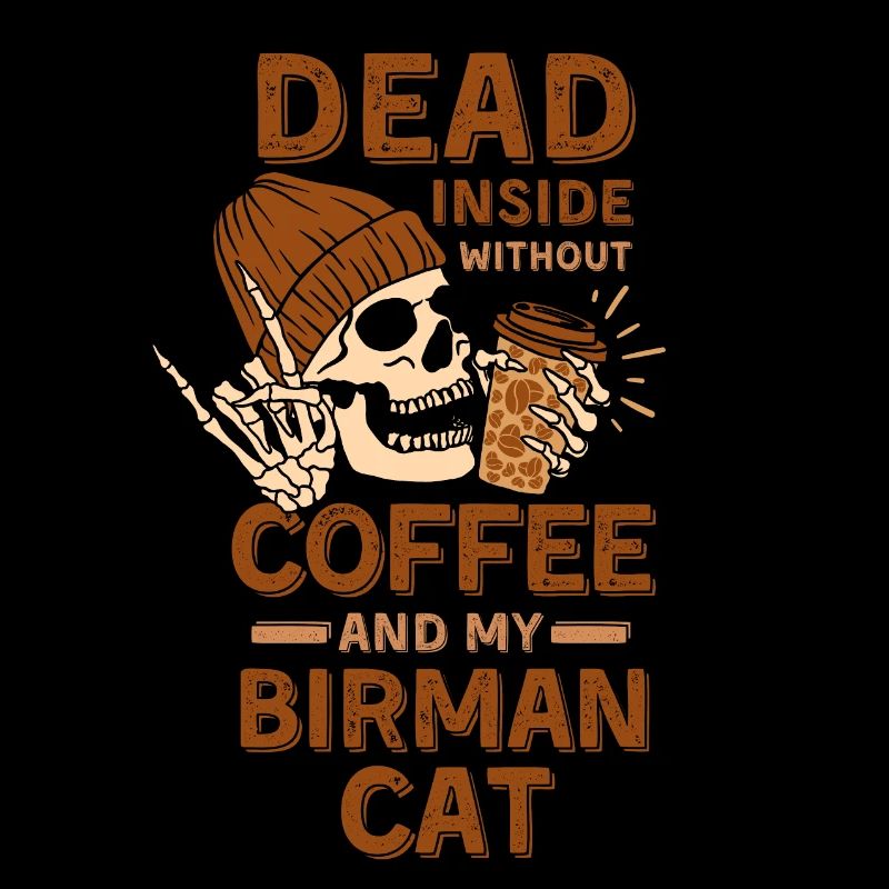 Amateur de café Birman-chat