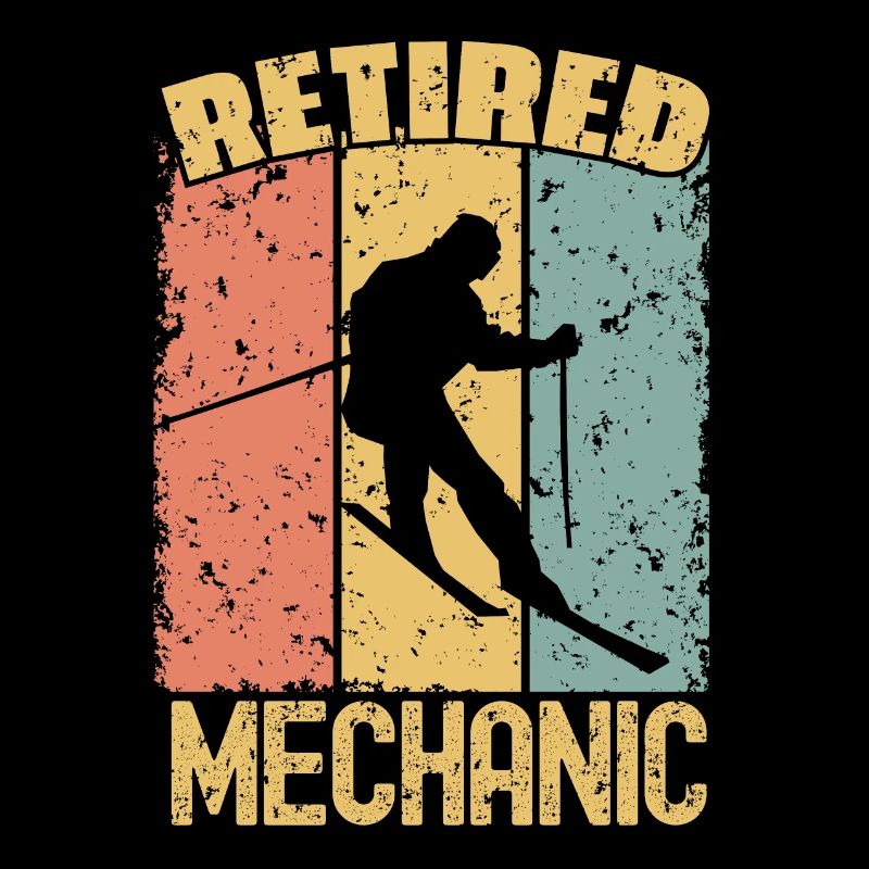 Skiing retired mechanic
