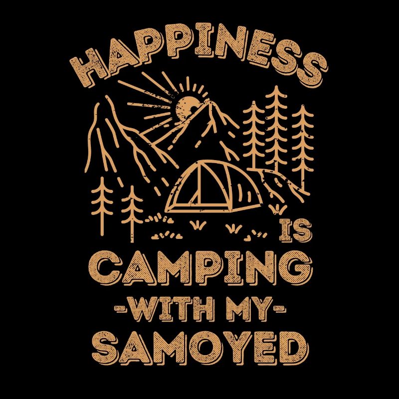 Camping with samoyed