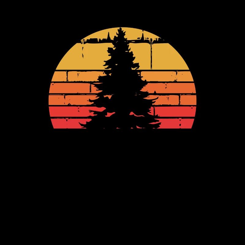 Single Pine Tree Sun