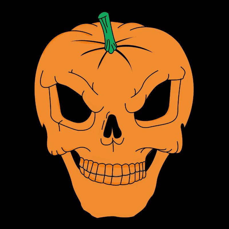 Pumpkin Skull | Skull, Halloween