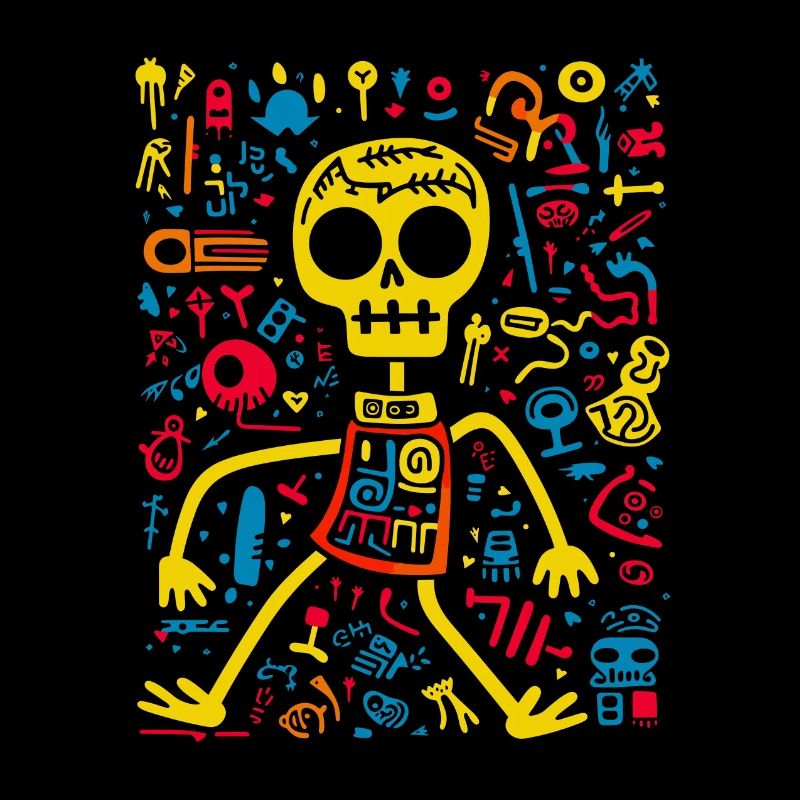Bones & Beats: Skater Skeleton Tee
