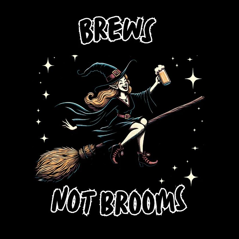 brews not brooms in halloween