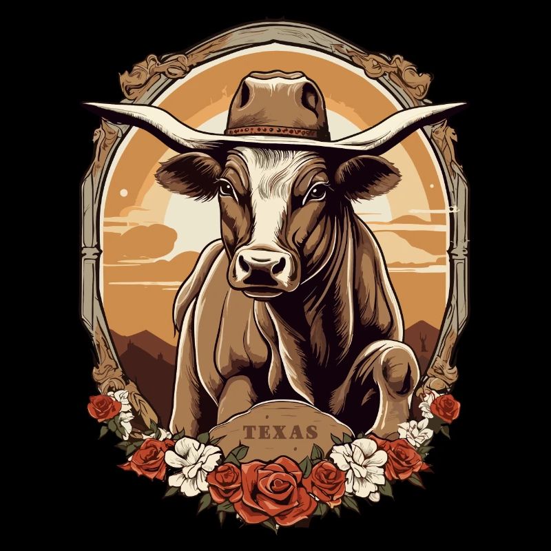 Cavalier de taureau du Texas